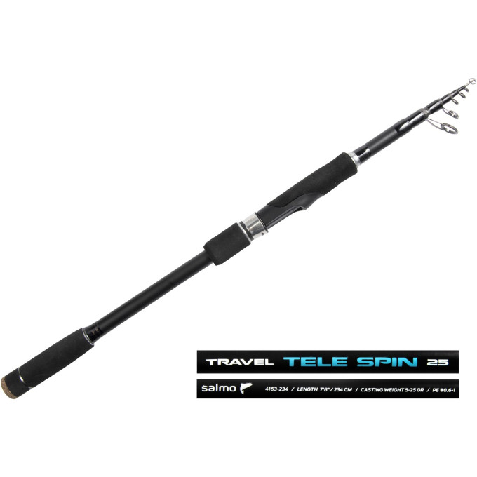 Спиннинг телескопический SSALMO ELITE TRAVEL TELE SPIN 25 2.34 4163-234